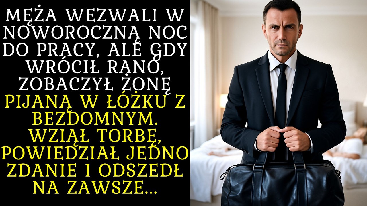 Męża wezwali do pracy w noc sylwestrową, a rano zastał pijaną żonę z bezdomnym...