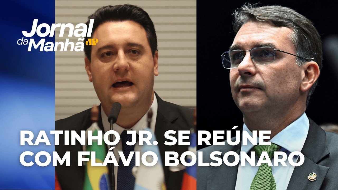 Governador Ratinho Jr. se reúne com Flávio Bolsonaro em Brasília