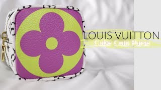 WHAT FITS in my Louis Vuitton Cube Coin Purse | Monogram Giant