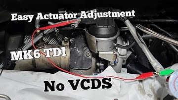 VOLKSWAGEN Golf TDI Wastegate Adjustment  Easy! No VCDS No Obd11