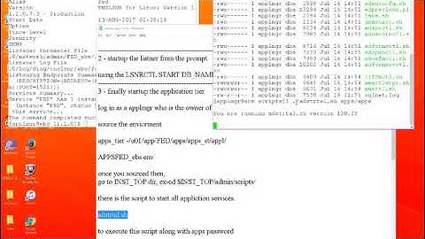 L1 Activity of Apps dba EBS r12.1 STARTUP & SHUT DOWN