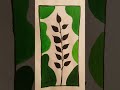 Green boho style leaf painting with Faber - Castell.#painting #ravi__kumar________ #art #boho_art