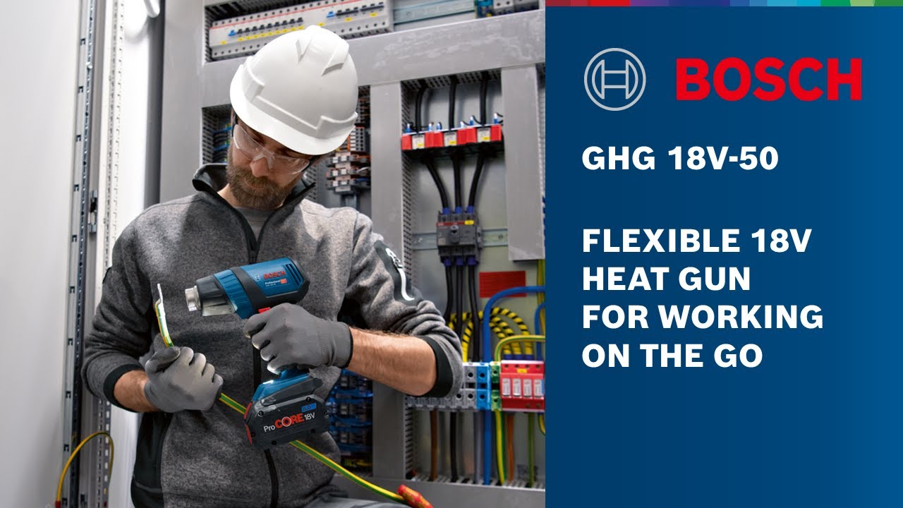 Bosch Professional 18V System GHG 18V-50 cordless heat gun (excluding  batteries and charger, incl. GHG 18V-50, reflector nozzle, 32 x 33 mm,  reduction nozzle, 9 mm, in carton) : Buy Online at