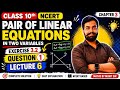 Class 10 Maths Chapter 3 | Pair of Linear Equations | Lecture 6 | Exercise 3.2 Question 1