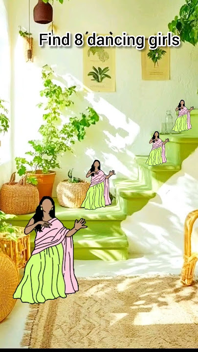 find 8 dancing girls #eyetest #dancinggirls #challenges #song #shorts