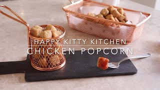 Homemade Chicken Popcorn Style Nuggets Recipe-وصفة بوبكورن الدجاج HappyKittyKitchen