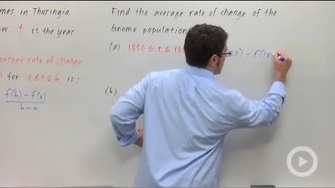 Average Rate of Change