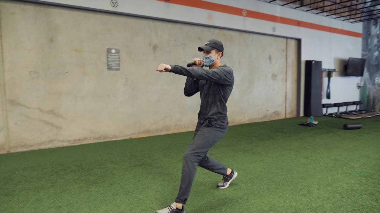 Kettlebell Front Rack Contralateral Walking Forward Lunges - YouTube