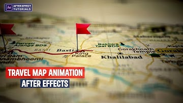 3D map animation after effects | Travel map animation after effects | after effects tutorial