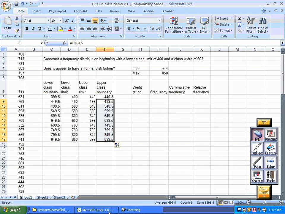Math 243 Demo1 Construct Frequency Distribution.wmv - YouTube