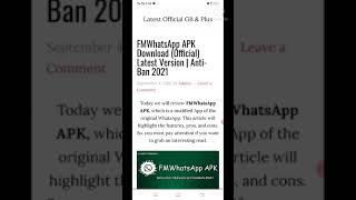 How to download fmwhatsapp 2021|what is fmwatsapp#youtube #shorts#trending #youtubeshorts #shiraztip screenshot 1