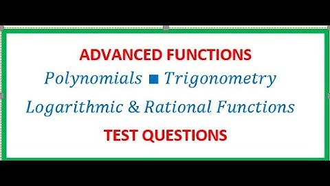 Test Preparation for Getting 100% in Advanced Functions MHF4U PreCalculus Class with Krishna