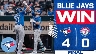 Blue Jays pitchers shine, Vladimir Guerrero Jr. clubs TWO homers in a shutout win over the Rangers!