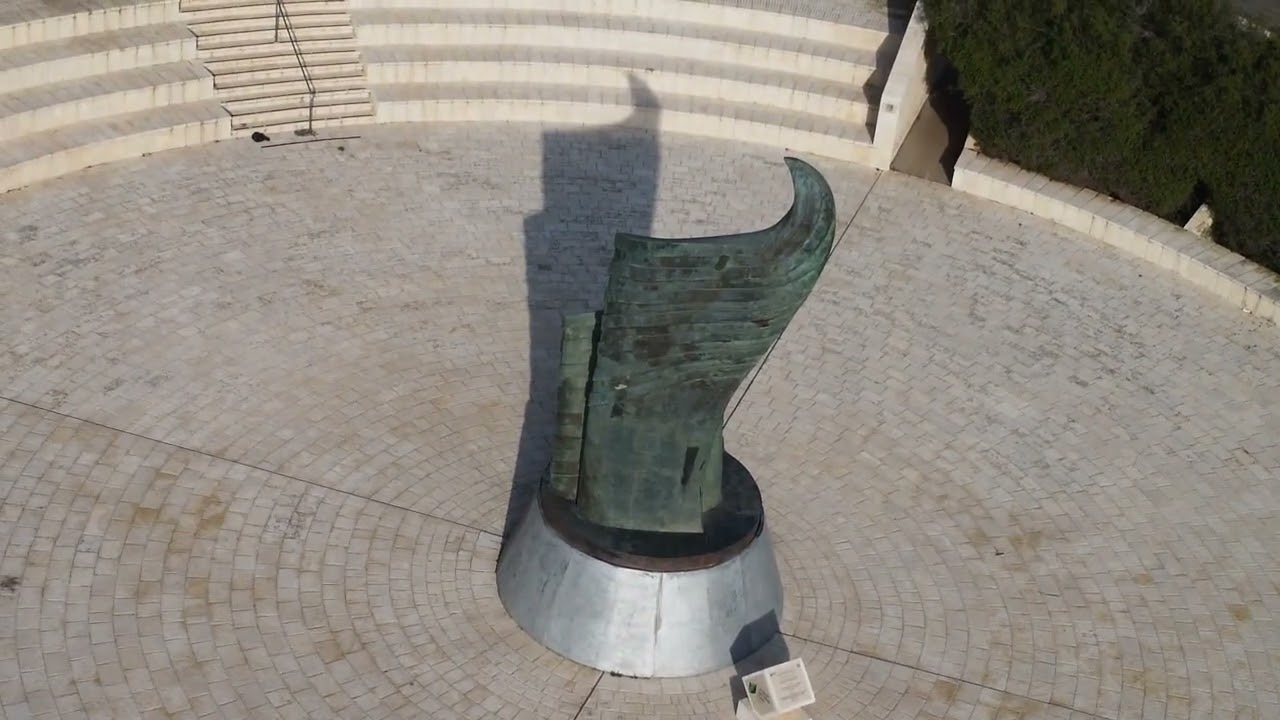 צילום מהרחפן אנדרטת הזיכרון לחללי 11.9 בירושלים .