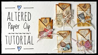 Altered Paper Clip - Tutorial - Paper Clip Pockets with Fold Out Tag