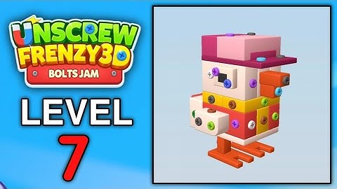 Unscrew Frenzy 3D Level 7 Gameplay Walkthrough