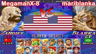 Super Street Fighter II X: Grand Master Challenge - MegamanX-8 vs mariblanka