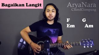 Chord Gampang (Bagaikan Langit - Potret) by Arya Nara (Tutorial Gitar) Untuk Pemula