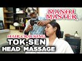 ASMR TOK-SEN Head Massage, Hair Cracking by Manoj master on Nancy #indianbarber #manojmaster manoj