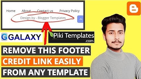 How to Remove Footer Credit Link from Galaxy Templates or Piki Templates