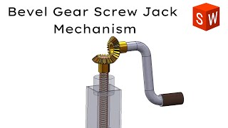 SCREW JACK Bevel Gear MECHANISM by Cad knowledge 223 views 2 months ago 38 minutes