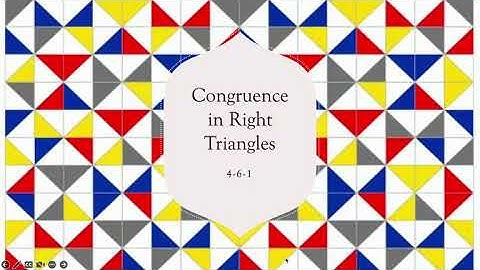 Congruence in Right Triangles