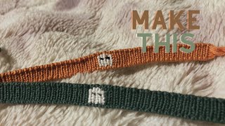 How to make a tiny ghost bracelet/ Easy friendship bracelet/Alpha Tutorial