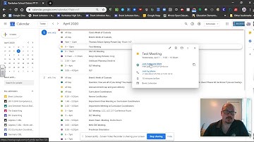 Creating a Google Hangout Video meeting through Google Calendar.