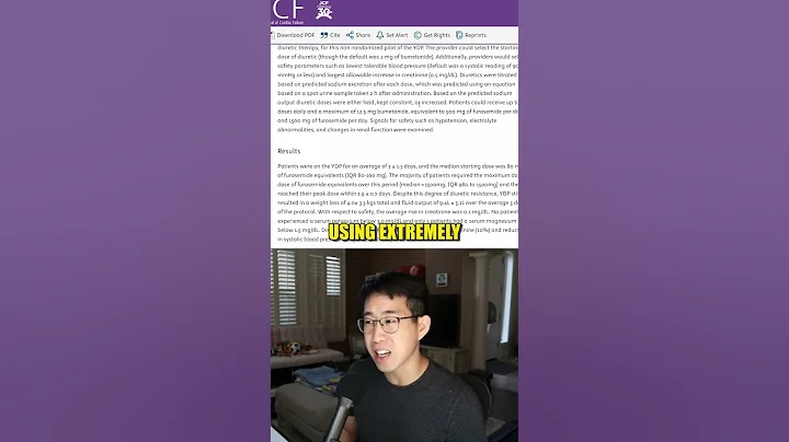 The Yale Diuretic Pathway uses crazy doses of lasix... it works? #meded #medicine #medicaleducation