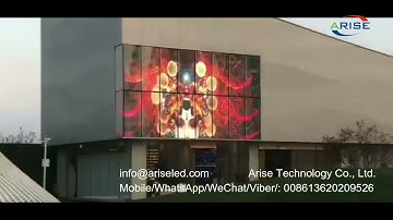 P10.4 Media Facade Glass Wall LED Display Transparent LED screen Led Transparent Screen Self adhesiv