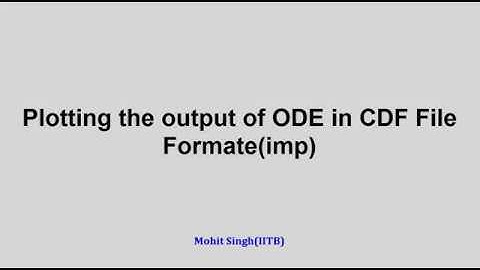Solving and plotting the output of ODE in CDF File Format (imp) , (Mathematica tutorials-03)