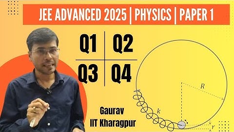JEE Advanced 2025 Physics Paper 1 Solution |  Question 1 | Question 2 | Question 3 | Question 4