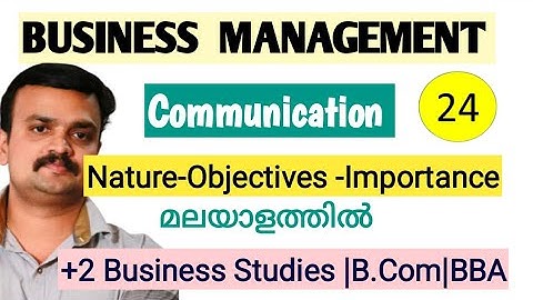 Business Management Communication  Malayalam