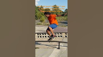 😤Fakie bs boardslide a downrail 1 year skate progress #skateboarding #skateboard #skate