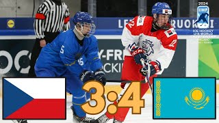 ČESKO VS KAZACHSTÁH SESTŘIH MISTROVSTVÍ SVĚTA V HOKEJI U18 (MS U18) 2024