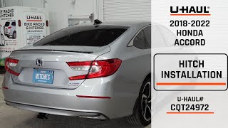 2018-2022 Honda Accord U-Haul Trailer Hitch Installation CQT24972