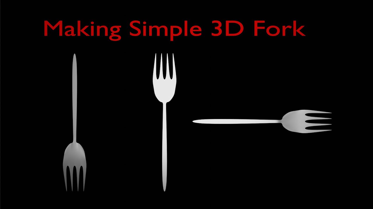 how to make simple and realistic FORK with BLENDER YouTube