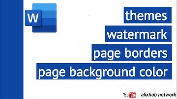 Microsoft word design tab menu: how to add watermarks,page color and background like #msword #pro