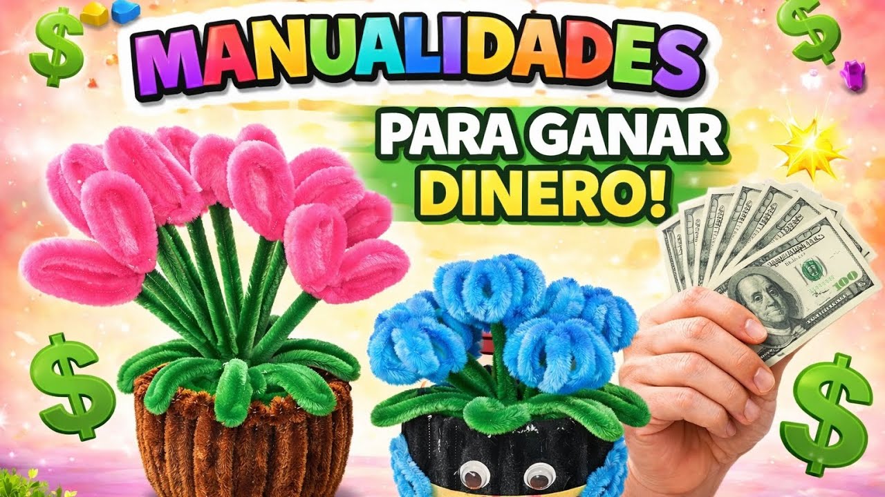 GANA DINERO CON ESTAS MANUALIDADES 💰✨🎨#gana #dinero #manualidades #like 