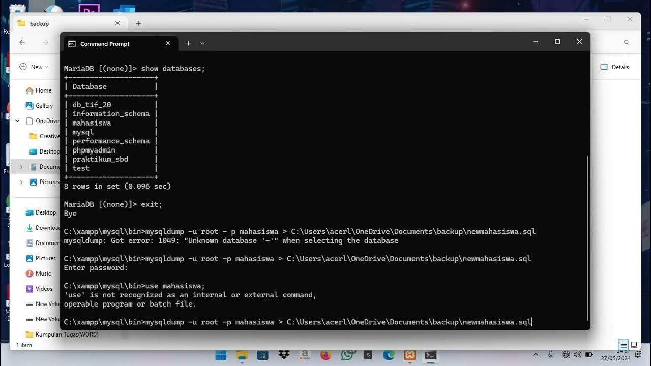 Cara Backup dan Restore Database MySQL - YouTube