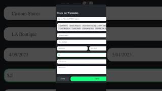 Create a Campaign With Me From My Dashbaord