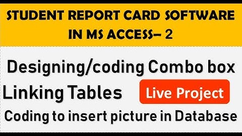 Student Report Card Software - MS Access - part-2