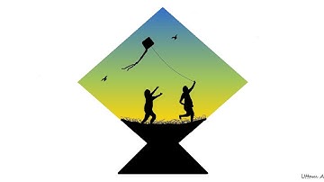 makarshankranti drawing | how to draw in ms paint | Patangotsav drawing |paint in computer #mspaint