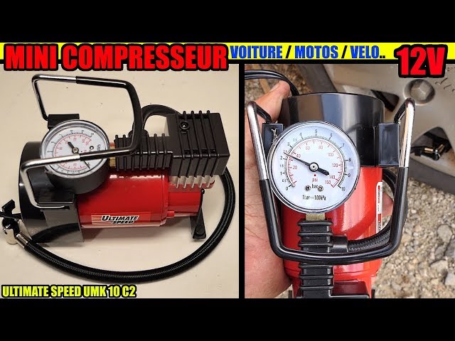 mini compresseur LIDL ULTIMATE SPEED gonfler pneus voiture moto vélo.. Mini  comrpessor Kompressor 