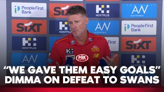 Damien Hardwick: 'We gave them easy goals' 😮‍💨 | Gold Coast Suns press conference | Fox Footy