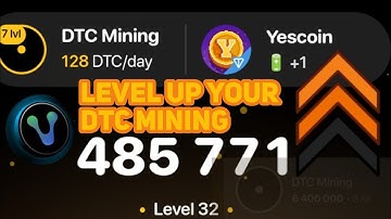 upgrade your DTC mining per day #Dotcoin #DTCmiming #Venom #venomnetwork