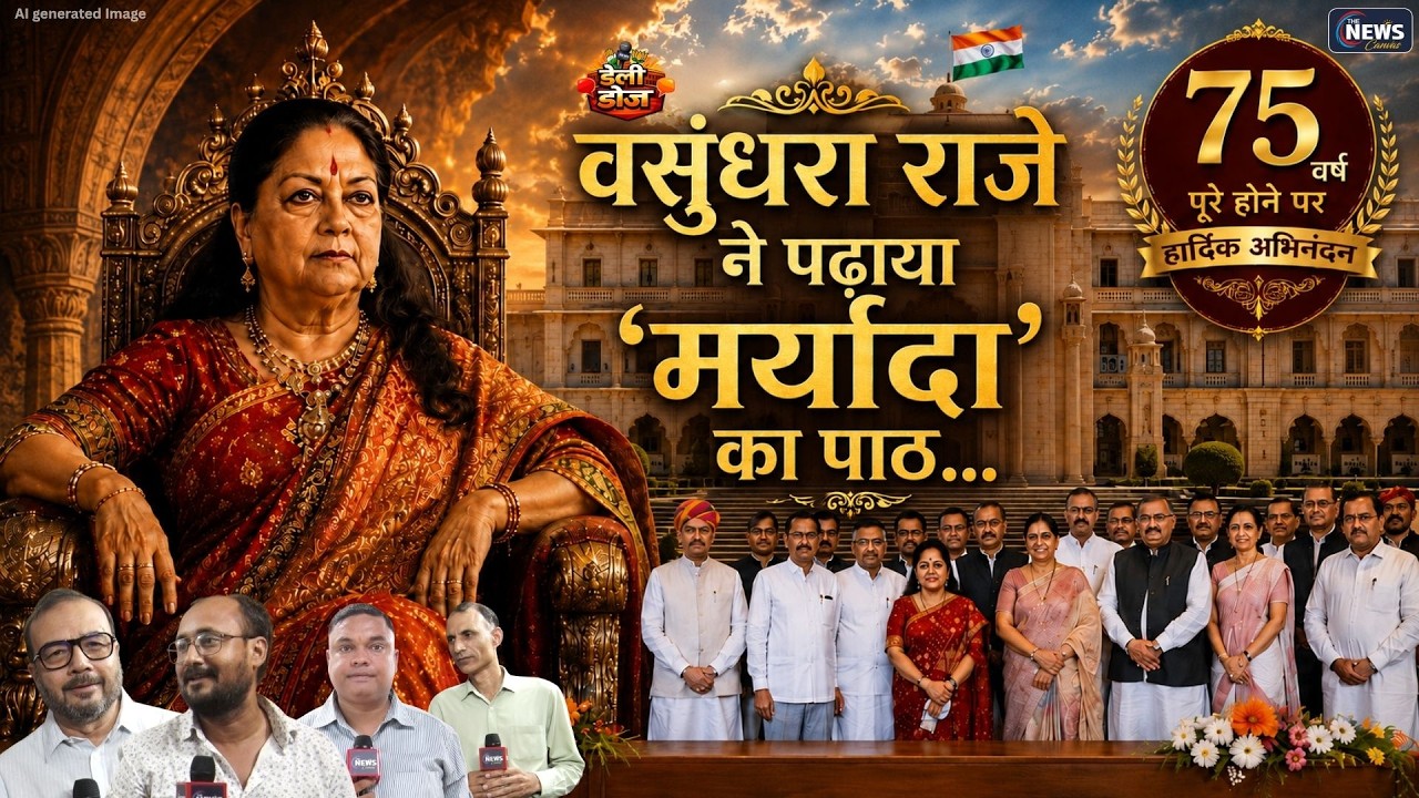 Rajasthan Vidhansabha : विधानसभा के 75 साल : Vasundhara Raje ने नेताओं को दी बड़ी सीख। Daily Dose
