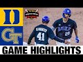 Duke vs georgia tech highlights amazing  2024 college baseball