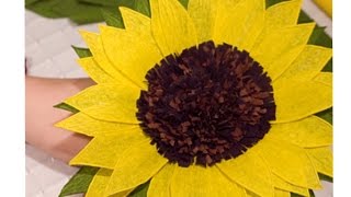 Подсолнух из гофрированной бумаги Подсолнух из гофрированной бумаги