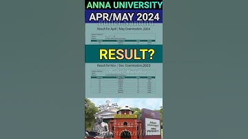 Anna University Apr/May 2024 Result? #shorts #annauniversity #result #finalsemester #8thsemester #au